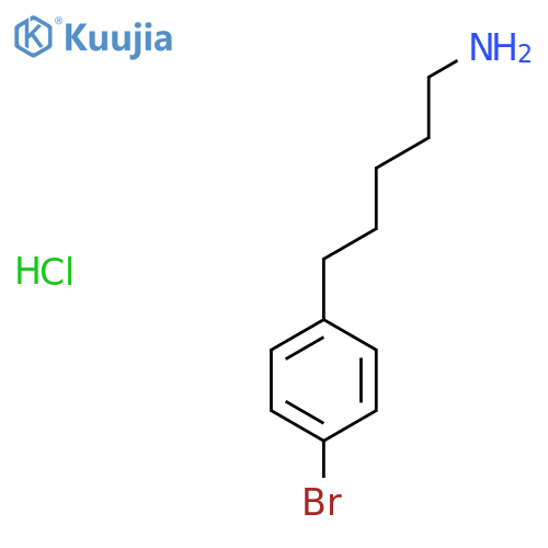 5-(4-Bromophenyl)pentan-1-amine;hydrochloride structure