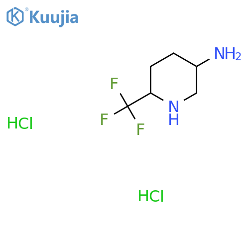 6-(trifluoromethyl)piperidin-3-amine dihydrochloride structure