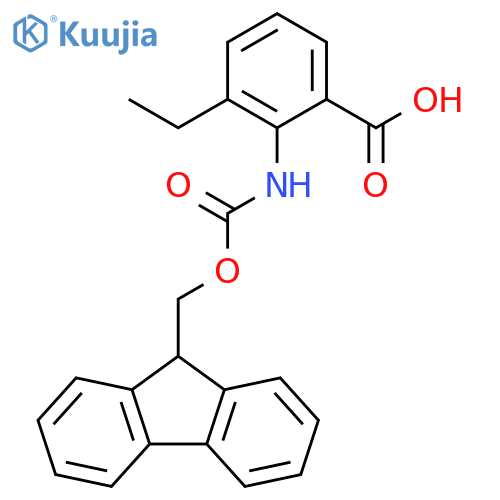 3-ethyl-2-({(9H-fluoren-9-yl)methoxycarbonyl}amino)benzoic acid structure