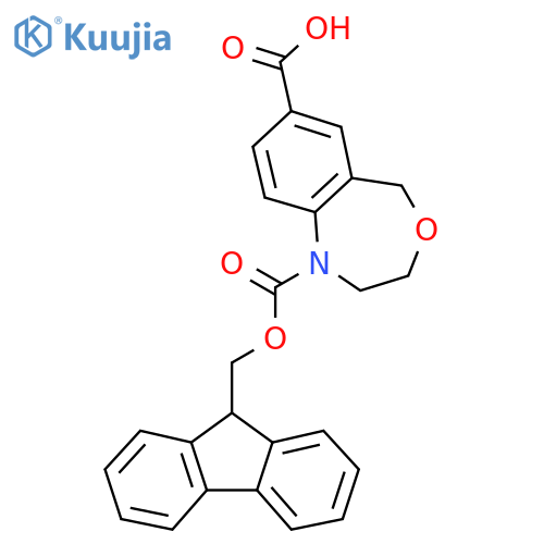 1-{(9H-fluoren-9-yl)methoxycarbonyl}-1,2,3,5-tetrahydro-4,1-benzoxazepine-7-carboxylic acid structure