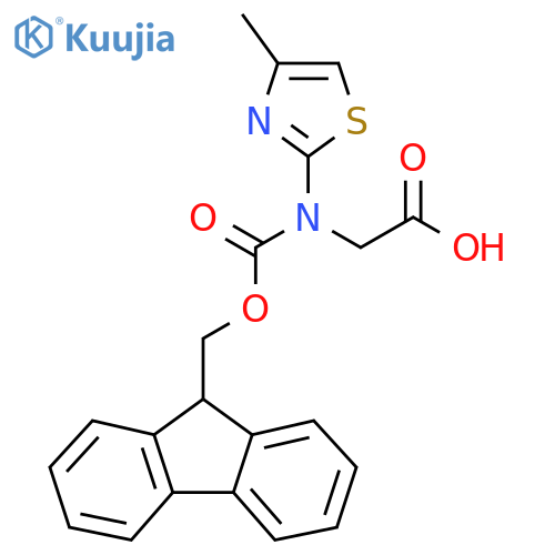2-({[(9H-fluoren-9-yl)methoxy]carbonyl}(4-methyl-1,3-thiazol-2-yl)amino)acetic acid structure