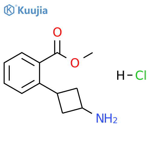 Benzoic acid, 2-(3-aminocyclobutyl)-, methyl ester, hydrochloride (1:1) structure
