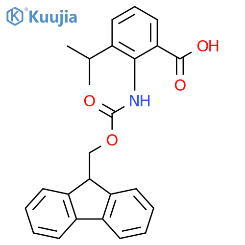Benzoic acid, 2-[[(9H-fluoren-9-ylmethoxy)carbonyl]amino]-3-(1-methylethyl)- structure