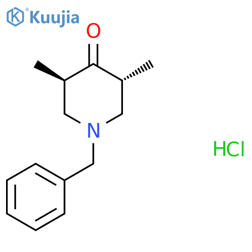 rac-(3R,5R)-1-benzyl-3,5-dimethylpiperidin-4-one hydrochloride structure
