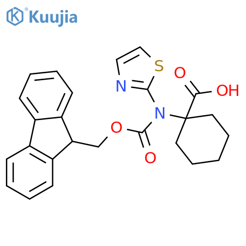 1-({[(9H-fluoren-9-yl)methoxy]carbonyl}(1,3-thiazol-2-yl)amino)cyclohexane-1-carboxylic acid structure