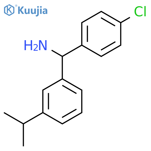 (4-Chlorophenyl)[3-(propan-2-yl)phenyl]methanamine structure