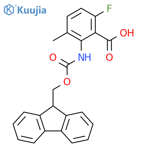 Benzoic acid, 2-[[(9H-fluoren-9-ylmethoxy)carbonyl]amino]-6-fluoro-3-methyl- structure