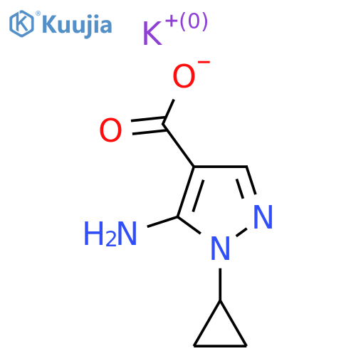 Potassium;5-amino-1-cyclopropylpyrazole-4-carboxylate structure