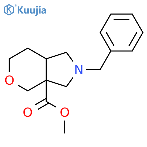 Methyl 2-benzyl-octahydropyrano[3,4-c]pyrrole-3a-carboxylate structure