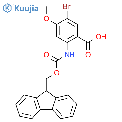 5-bromo-2-({[(9H-fluoren-9-yl)methoxy]carbonyl}amino)-4-methoxybenzoic acid structure