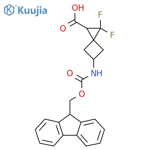 5-({(9H-fluoren-9-yl)methoxycarbonyl}amino)-2,2-difluorospiro2.3hexane-1-carboxylic acid structure
