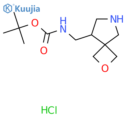 Tert-butyl N-(2-oxa-7-azaspiro[3.4]octan-5-ylmethyl)carbamate;hydrochloride structure