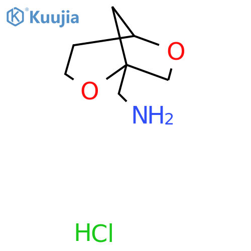 2,6-Dioxabicyclo[3.2.1]octan-1-ylmethanamine;hydrochloride structure