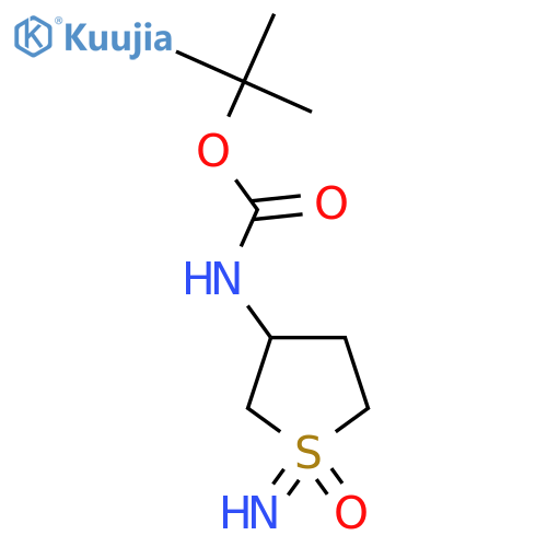 Tert-butyl N-(1-imino-1-oxothiolan-3-yl)carbamate structure