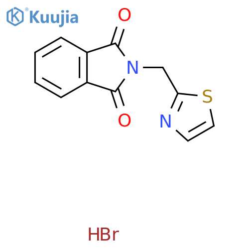 2-(1,3-Thiazol-2-ylmethyl)isoindole-1,3-dione;hydrobromide structure