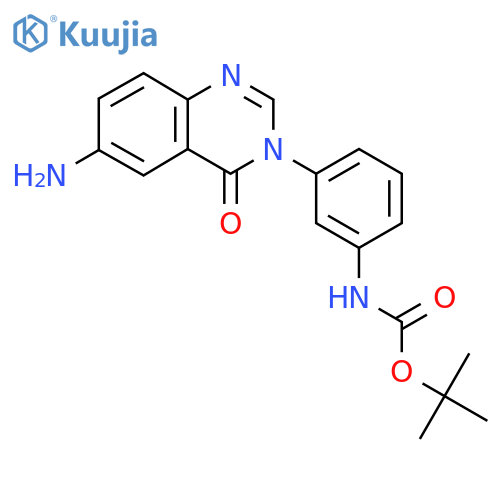 Tert-butyl N-[3-(6-amino-4-oxoquinazolin-3-yl)phenyl]carbamate structure