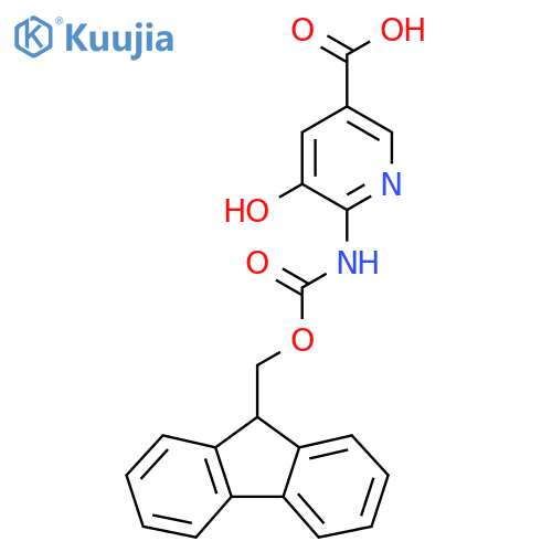 6-({[(9H-fluoren-9-yl)methoxy]carbonyl}amino)-5-hydroxypyridine-3-carboxylic acid structure