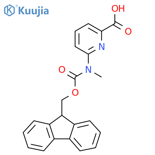 6-({[(9H-fluoren-9-yl)methoxy]carbonyl}(methyl)amino)pyridine-2-carboxylic acid structure