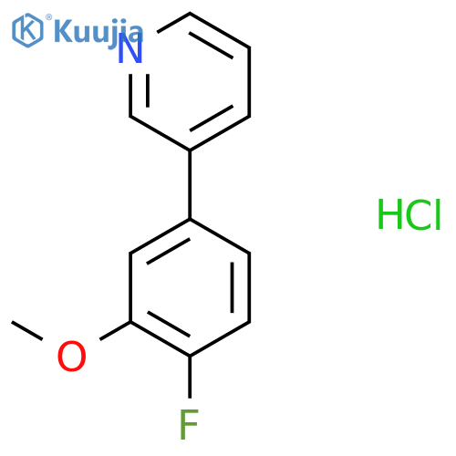 3-(4-Fluoro-3-methoxyphenyl)pyridine hydrochloride structure