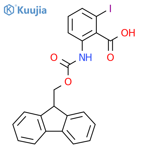 2-({[(9H-fluoren-9-yl)methoxy]carbonyl}amino)-6-iodobenzoic acid structure