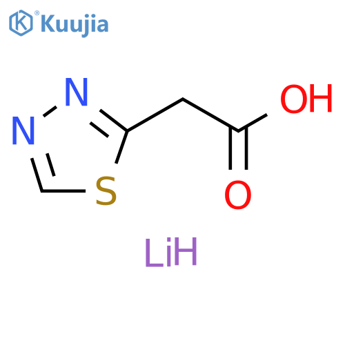 lithium(1+) ion 2-(1,3,4-thiadiazol-2-yl)acetate structure
