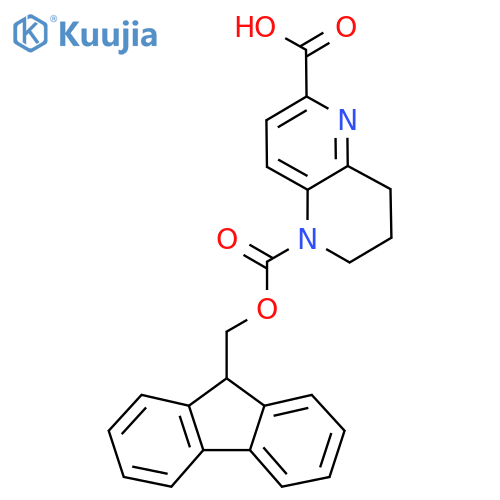 5-(9H-Fluoren-9-ylmethoxycarbonyl)-7,8-dihydro-6H-1,5-naphthyridine-2-carboxylic acid structure