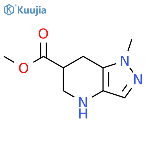 methyl 1-methyl-1H,4H,5H,6H,7H-pyrazolo[4,3-b]pyridine-6-carboxylate structure