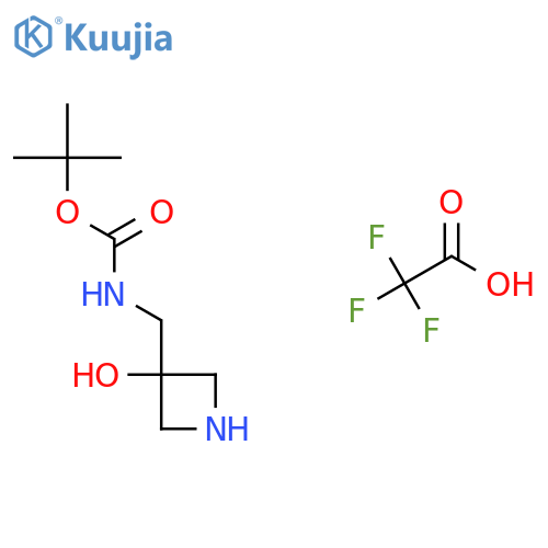 Tert-butyl N-[(3-hydroxyazetidin-3-yl)methyl]carbamate;2,2,2-trifluoroacetic acid structure