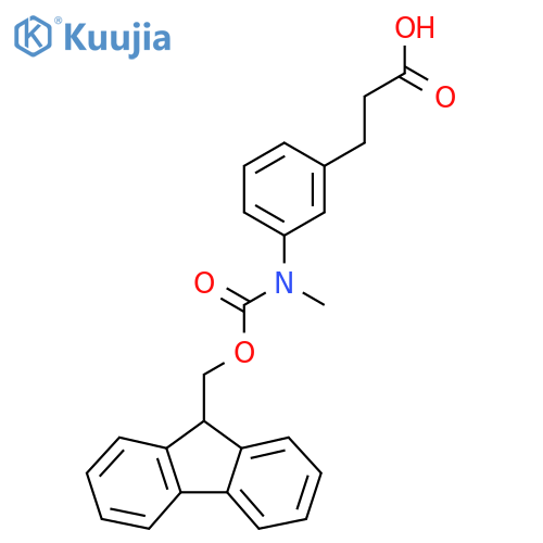 3-[3-({[(9H-fluoren-9-yl)methoxy]carbonyl}(methyl)amino)phenyl]propanoic acid structure