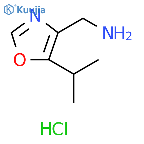 5-(propan-2-yl)-1,3-oxazol-4-yl]methanamine hydrochloride structure