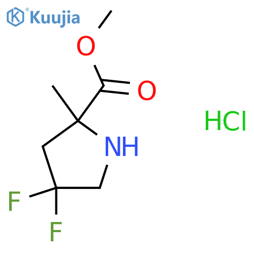 Methyl 4,4-difluoro-2-methylpyrrolidine-2-carboxylate;hydrochloride structure