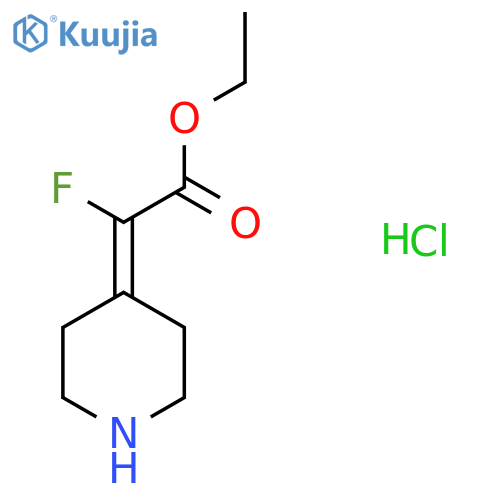Ethyl 2-fluoro-2-piperidin-4-ylideneacetate;hydrochloride structure