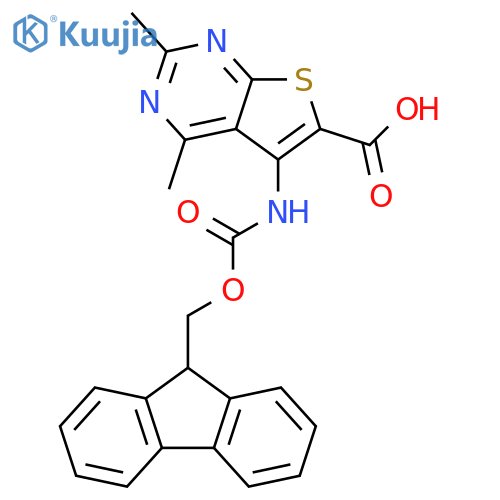 Thieno[2,3-d]pyrimidine-6-carboxylic acid, 5-[[(9H-fluoren-9-ylmethoxy)carbonyl]amino]-2,4-dimethyl- structure