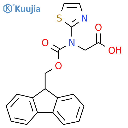 2-({[(9H-fluoren-9-yl)methoxy]carbonyl}(1,3-thiazol-2-yl)amino)acetic acid structure