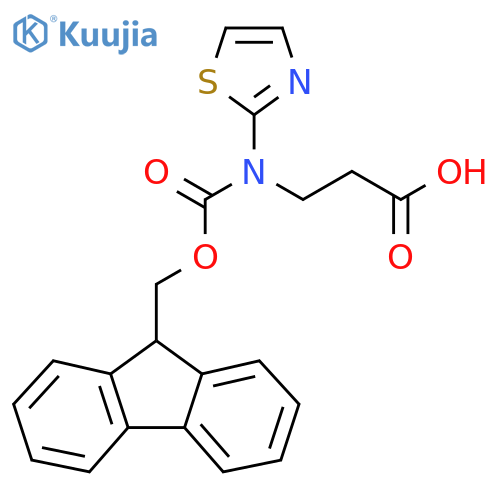 3-({[(9H-fluoren-9-yl)methoxy]carbonyl}(1,3-thiazol-2-yl)amino)propanoic acid structure