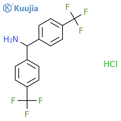 Bis[4-(trifluoromethyl)phenyl]methanamine;hydrochloride structure