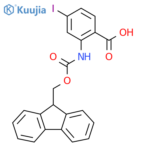 2-({[(9H-fluoren-9-yl)methoxy]carbonyl}amino)-4-iodobenzoic acid structure