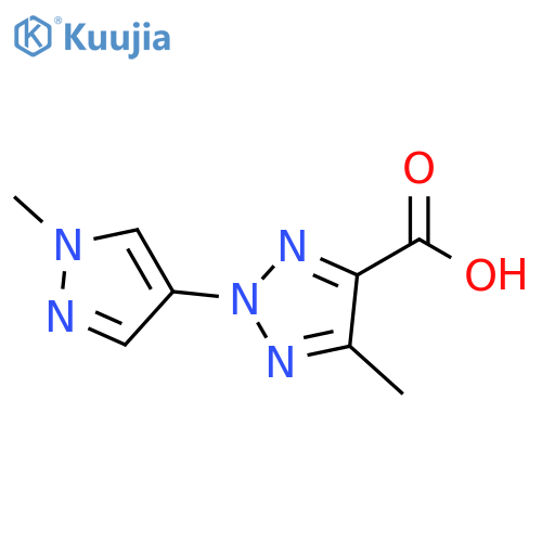 5-methyl-2-(1-methyl-1H-pyrazol-4-yl)-2H-1,2,3-triazole-4-carboxylic acid structure