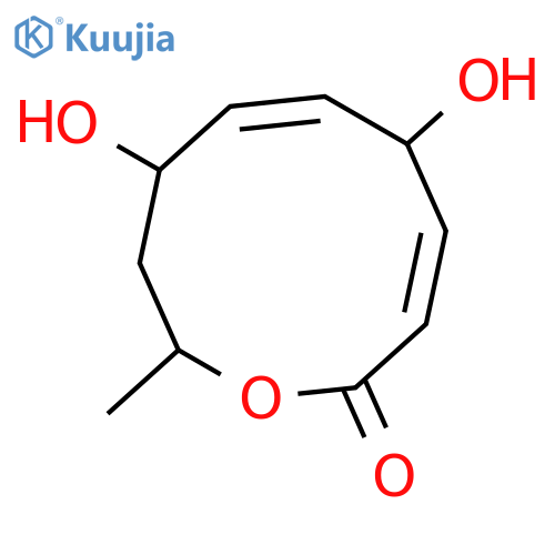 5,8,9,10-Tetrahydro-5,8-dihydroxy-10-methyl-2H-oxecin-2-one; (2Z,4R,5E,7R,9S)-form structure