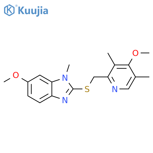 6-Methoxy-2-[[(4-methoxy-3,5-dimethyl-2-pyridinyl)methyl]thio]-1-methyl-1H-benzimidazole structure