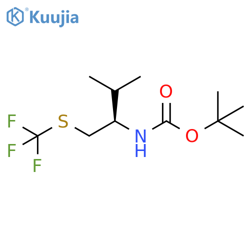 tert-Butyl (R)-(3-methyl-1-((trifluoromethyl)thio)butan-2-yl)carbamate structure
