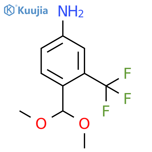 Benzenamine, 4-(dimethoxymethyl)-3-(trifluoromethyl)- structure