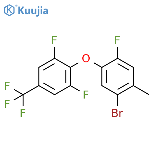 Benzene, 2-(5-bromo-2-fluoro-4-methylphenoxy)-1,3-difluoro-5-(trifluoromethyl)- structure