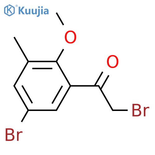 Ethanone, 2-bromo-1-(5-bromo-2-methoxy-3-methylphenyl)- structure