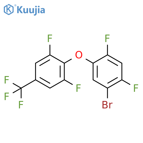 Benzene, 2-(5-bromo-2,4-difluorophenoxy)-1,3-difluoro-5-(trifluoromethyl)- structure