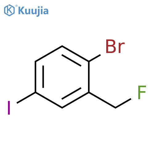Benzene, 1-bromo-2-(fluoromethyl)-4-iodo- structure