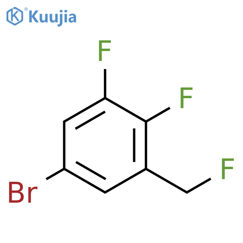 Benzene, 5-bromo-1,2-difluoro-3-(fluoromethyl)- structure