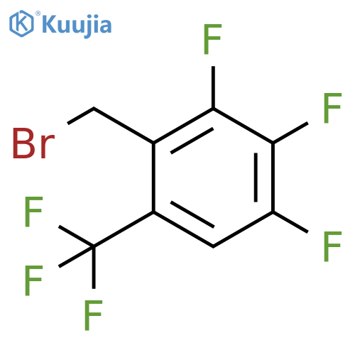 Benzene, 2-(bromomethyl)-3,4,5-trifluoro-1-(trifluoromethyl)- structure