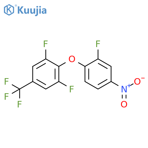 Benzene, 1,3-difluoro-2-(2-fluoro-4-nitrophenoxy)-5-(trifluoromethyl)- structure