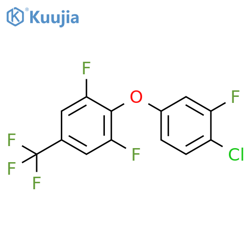 Benzene, 2-(4-chloro-3-fluorophenoxy)-1,3-difluoro-5-(trifluoromethyl)- structure
